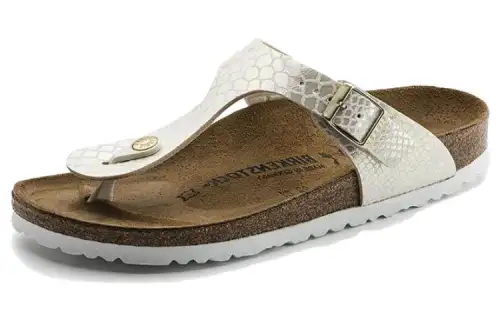 Birkenstock Gizeh Slip Resistant Flip Flops Women's Beige Regular