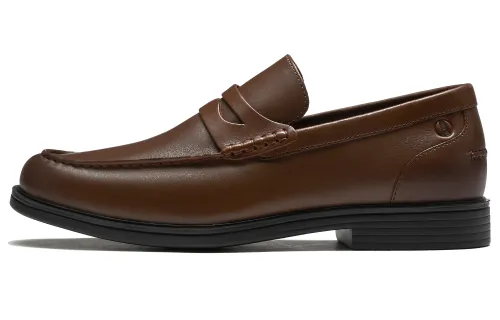 Clarks Cow Leather Loafers Men's Dark Brown