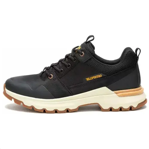 CAT Leather Low top Casual Shoes Men's Black