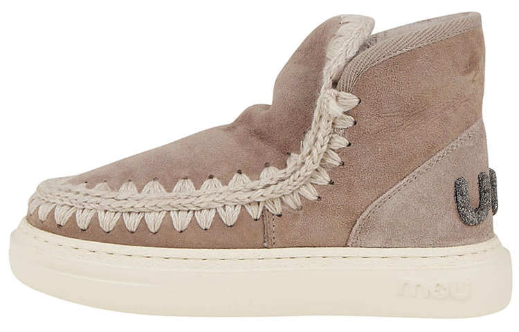 Mou Crochet Stitch-trim Sneaker Boots