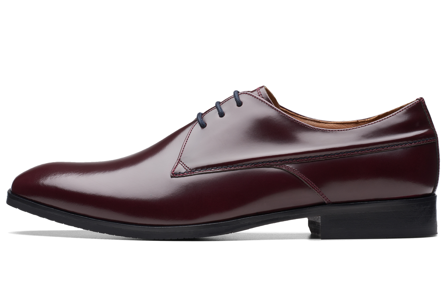 Clarks Qile Craft Series Comfortable and Breathable Derby Formal Leather Shoes Men's Dark Red