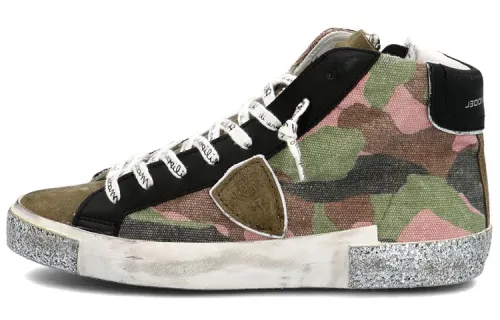 PHILIPPE MODEL Skateboard Shoes Women's High Top Camouflage