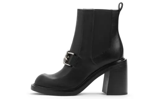 CHARLES&KEITH Top Grain Cow Leather Short Chelsea Boots 3.cm Women's