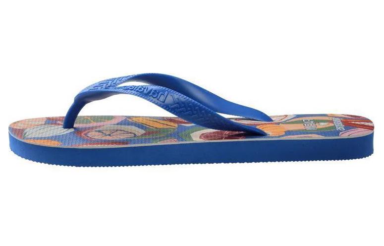 Farm Rio x Havaianas Slip Resistant Abrasion Resistant Quiet Quick Dry Flip Flops Women's Blue Orange
