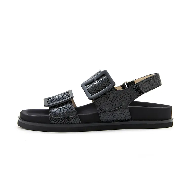 Marie Claire Top Grain Cow Leather Stylish Sandal Women's Black