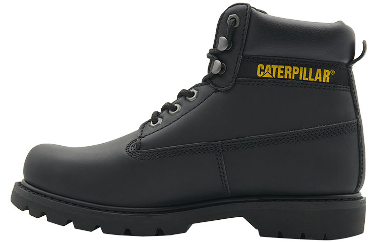 CAT Colorado Leather Abrasion Resistant Slip Resistant Short Outdoor Boots Men's Black
