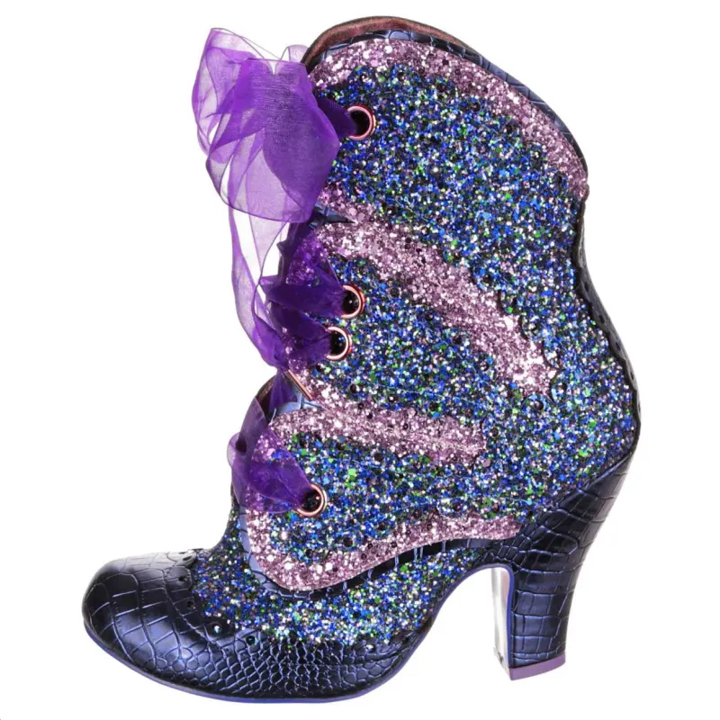 IRREGULAR CHOICE Pu Ankle Boots 9.2cm Women's Purple