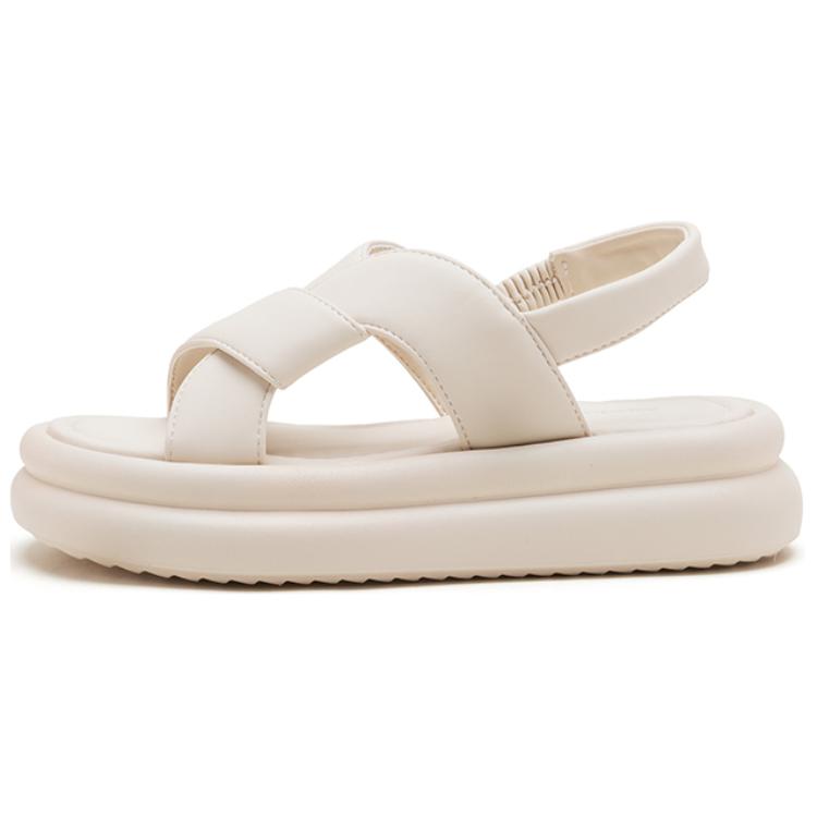 AGSDON Synthetic Leather One Strap Sandals 4cm Women's
