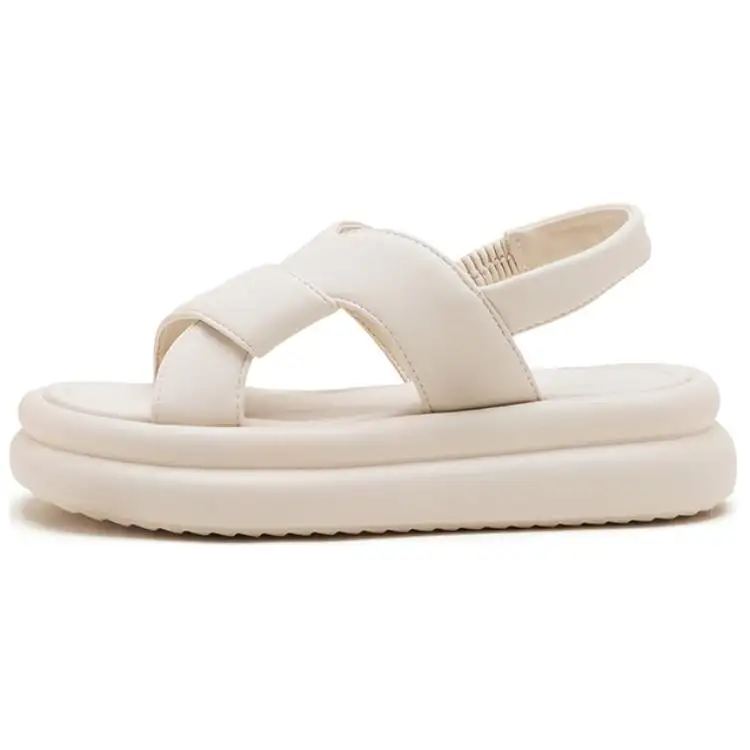 AGSDON Synthetic Leather One Strap Sandals 4cm Women's