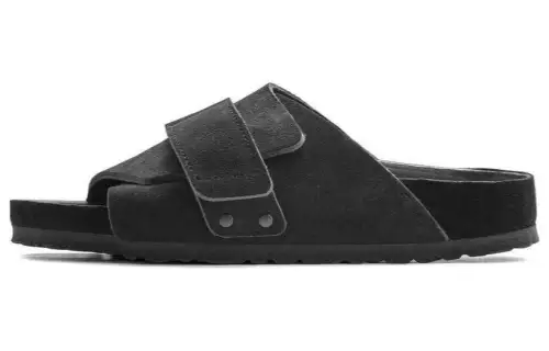Birkenstock Kyoto Suede Leather Sandals 'Black'
