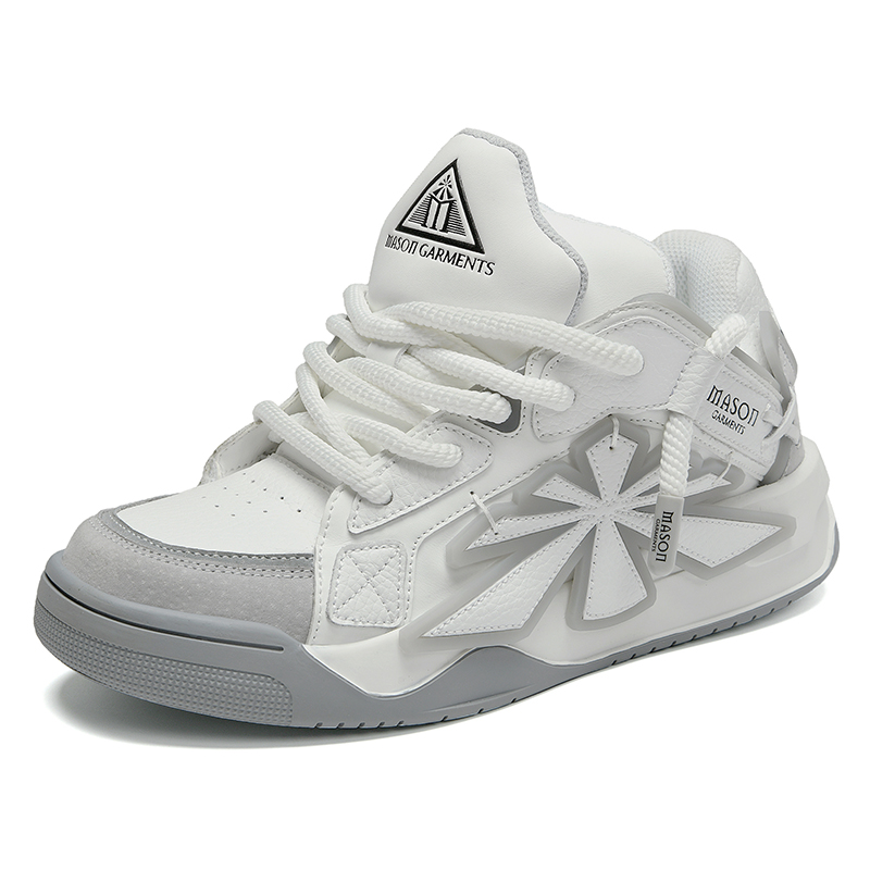 Masongarments Starlight Cushioning Abrasion Resistant Lightweight Breathable Height Increasing Low top Skateboard Shoes