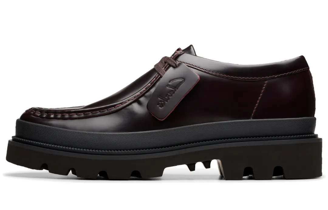 Clarks Cow Leather Dress Shoes Men's Dark Red