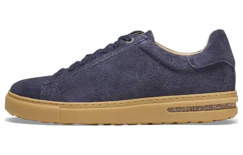 Birkenstock Suede Low top Skateboard Shoes Unisex Dark Blue Narrow