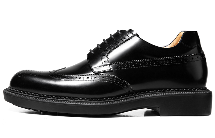THOM WILLS Top Grain Cow Leather Dress Shoes Men's Black
