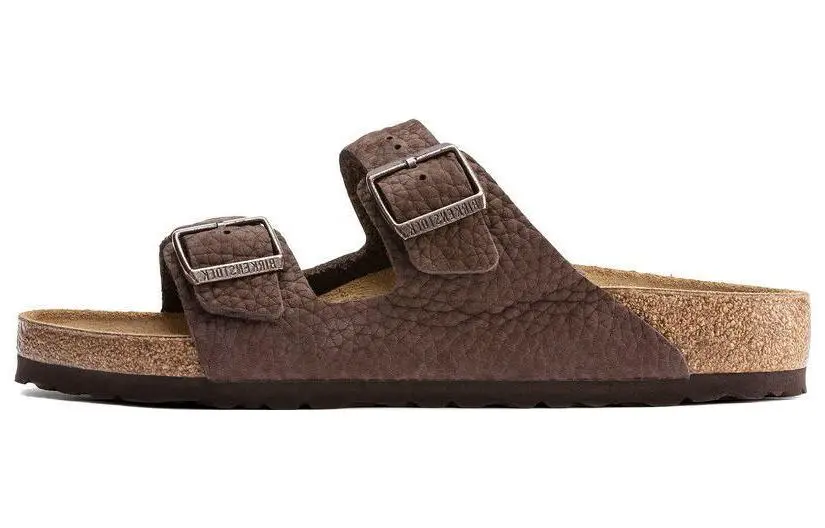 Birkenstock Slide Slippers Men's Dark Brown Regular