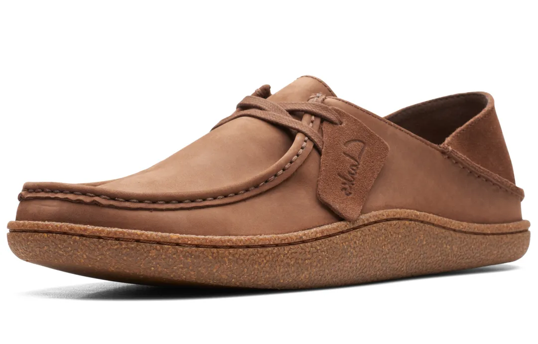 Clarks Casual Leather Shoes Men's Low Top Brown