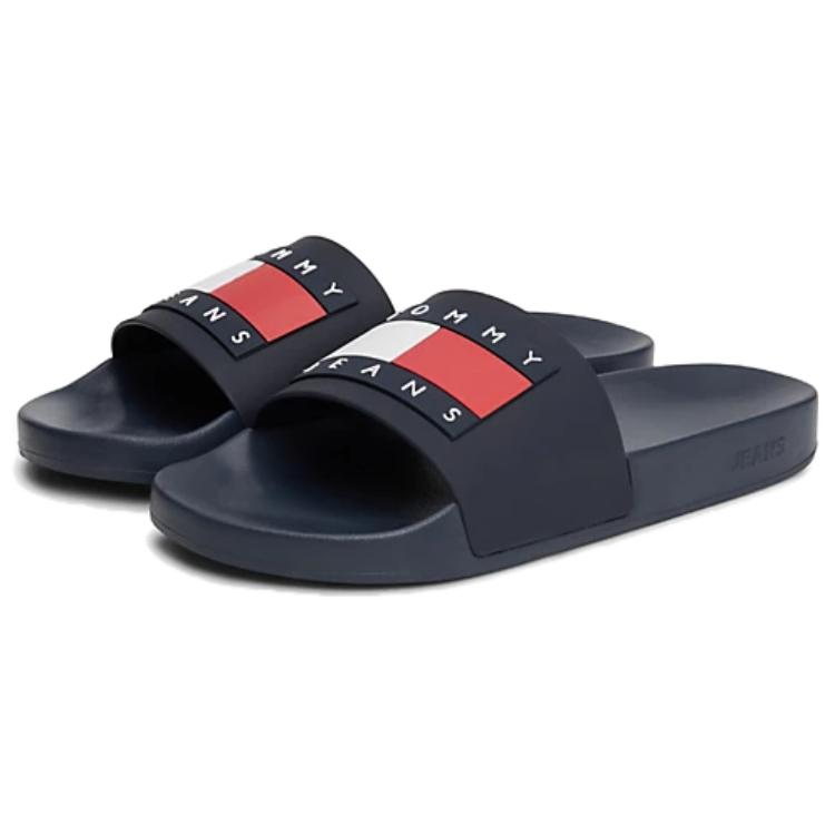 Tommy Hilfiger EVA Abrasion Resistant Abrasion Resistant Slide Slippers Men's Blue
