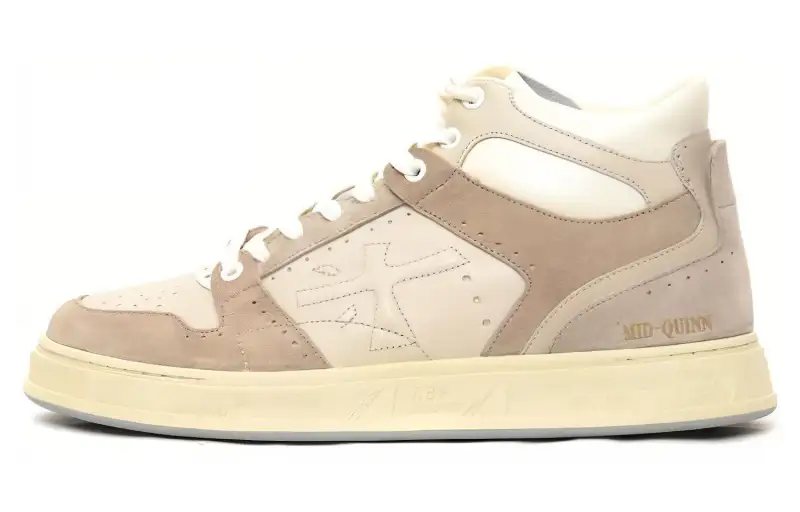 PREMIATA High top Skateboard Shoes Men's Beige