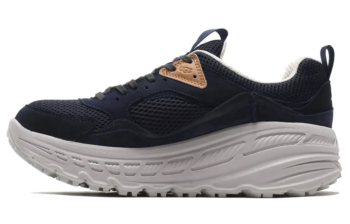 UGG CA805 Mesh Cushioning Slip Resistant Abrasion Resistant Breathable Low top Running Shoes Men's Dark Blue