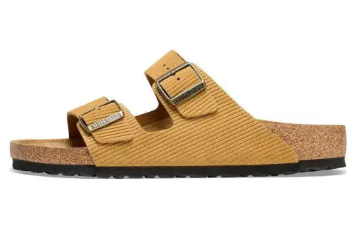 Birkenstock Arizona Embossed Corduroy Suede Cork Brown