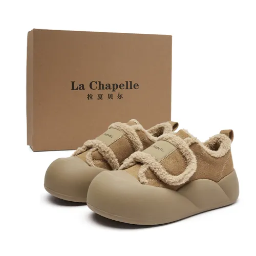 La Chapelle Suede Hook and Loop, Ugly Cute, Fleece Lined, Winter, Students Versatile, Affordable Platform, Puffy Shoes