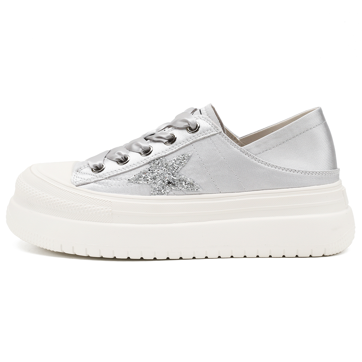 D FUSE SCANDINAVIA Flat Shoes White Sneakers Breathable Lightweight Height Increasing