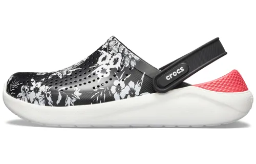 Crocs Lite Ride Hyper Floral Clogs 'Black White Red'