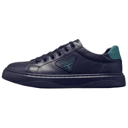 JANE HARLOW Leather Low top Skateboard Shoes Men's Black