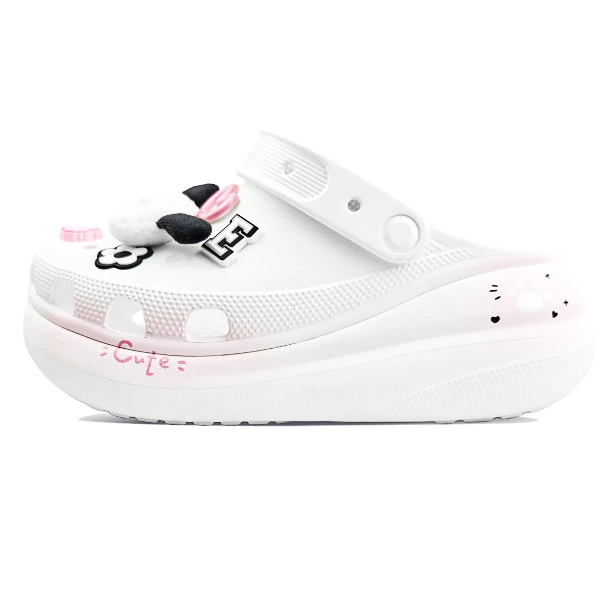 Crocs Crush Clog BNK Puppy EVA Clogs Unisex White