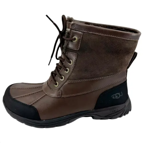 UGG Short Snow Boots Men's Brown Black