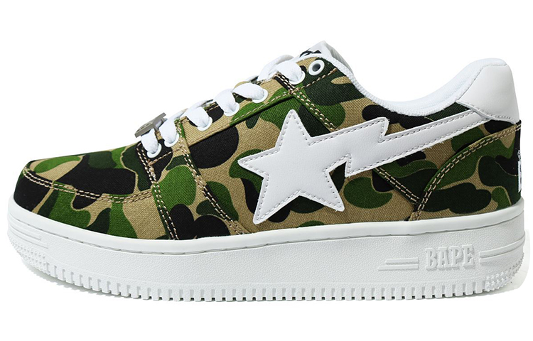 A BATHING APE BAPE STA ABC Camo Low top Stylish Skateboarding Shoes Women's Camouflage