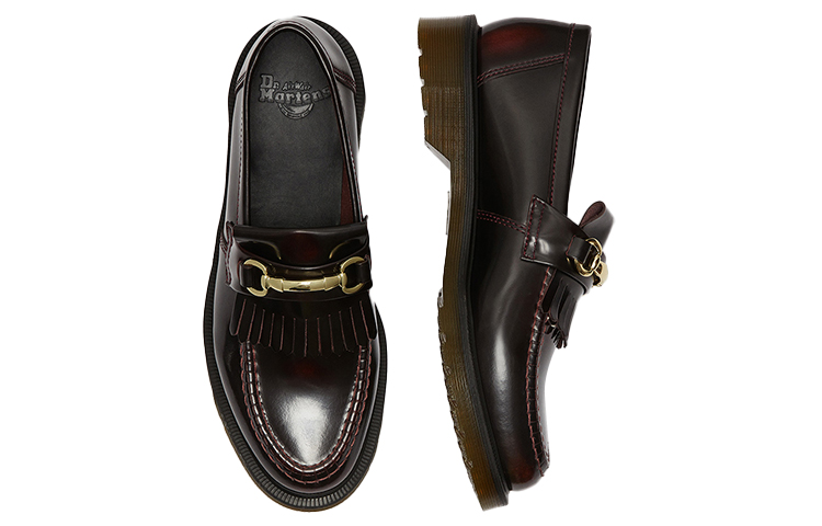 Dr.Martens Adrian Leather Loafers Unisex Cherry Red