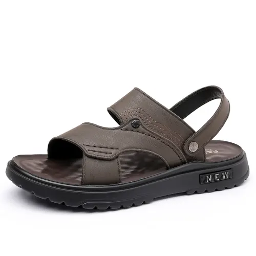 Mulinsen Cow Split Leather Beach Sandals Men's