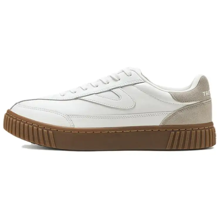 TRETORN Cow Leather Lightweight Support Low top Skateboard Shoes Unisex White