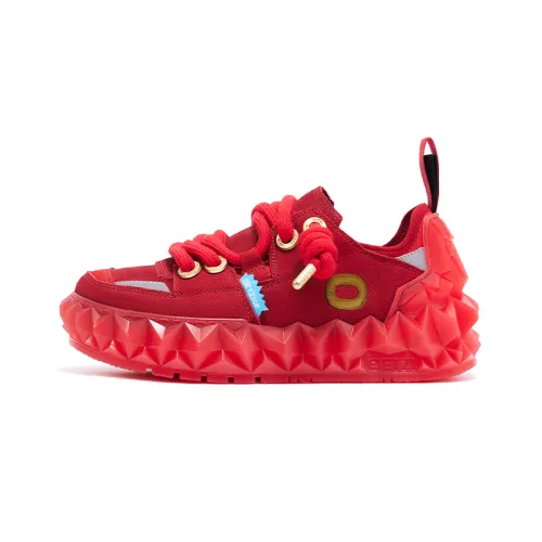 OETZI Low top Skateboard Shoes Unisex Red
