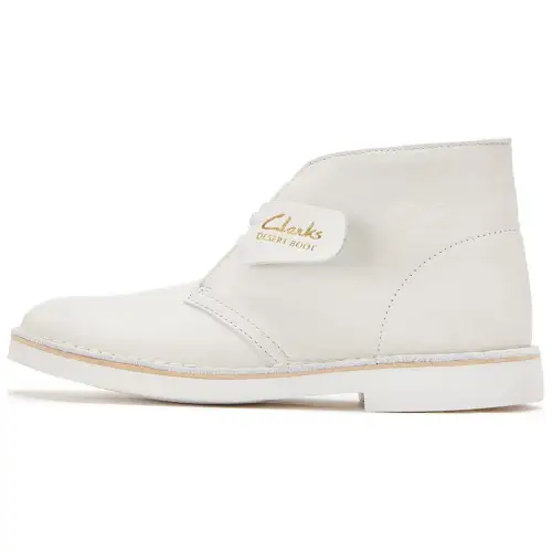 Clarks Cow Leather Ankle Boots 2.5cm Women's White