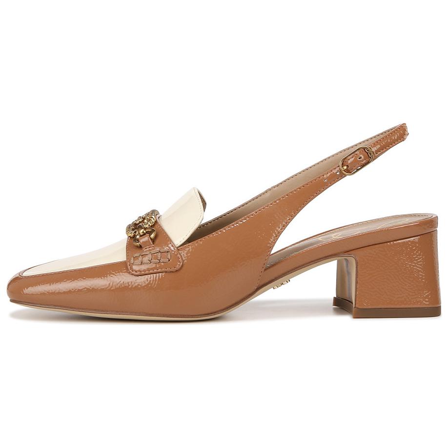 SAM EDELMAN Chunky Heel High Heels 5CM Women's Light Brown