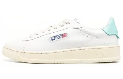 AUTRY Leather Stylish Skateboarding Shoes Men's White Blue