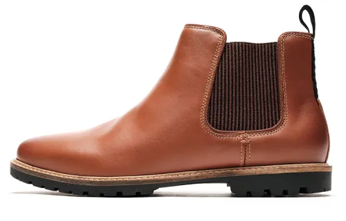 COLE HAAN Cow Leather Ankle Length Chelsea Boots Men's Brown