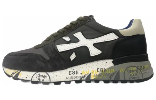 PREMIATA Lace Up Abrasion Resistant Low top Sports Casual Shoes Men's Gray