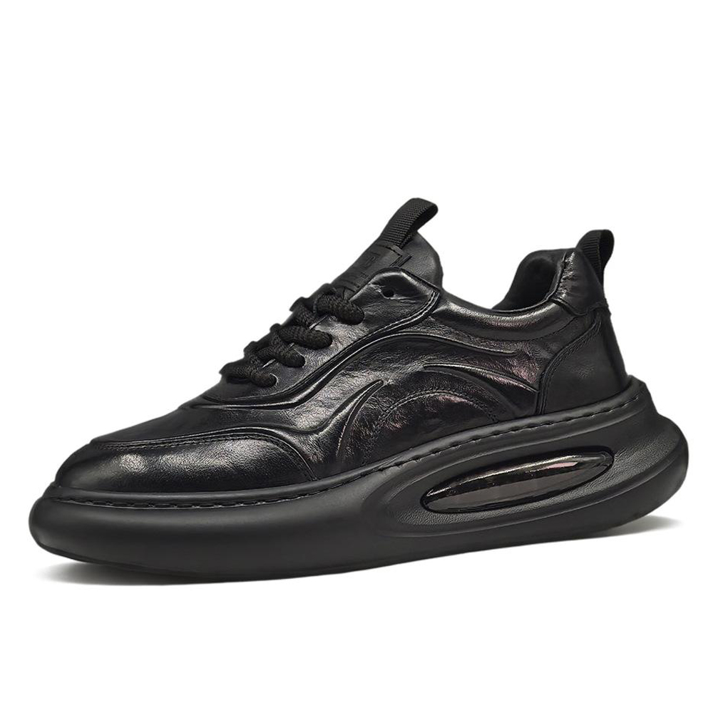 Devanro Difanlu first-layer cowhide, luxurious, comfortable, classic and versatile, thick-soled genuine leather sports and leisure air cushion, shock absorption, increased support, lightweight, breathable and non-slip, low-top lifestyle shoes, men's style