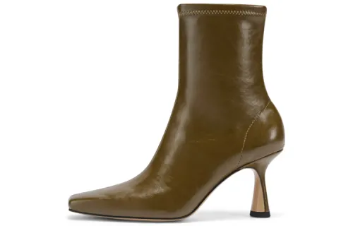CHARLES&KEITH Ankle Boots Women's Black/Olive Green