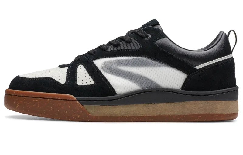 Clarks Cow Leather Skateboard Shoes Men's Black