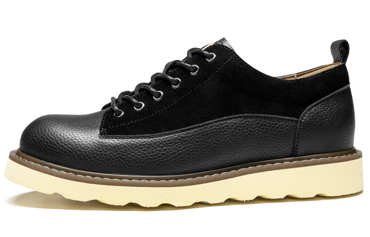 LEAVELAND Casual Shoes Men's Low Top Black/Brown