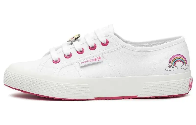 SUPERGA Comfortable Slip Resistant Abrasion Resistant Low top Canvas Shoes Women's White