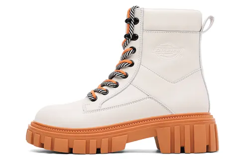 Dickies British Trendy Comfortable Versatile Combat Boots Women's Light Gray