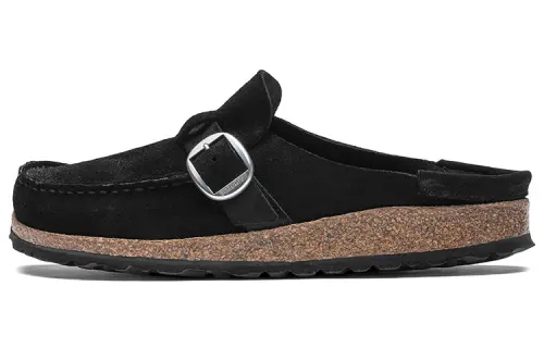 Birkenstock closed-toe suede mules