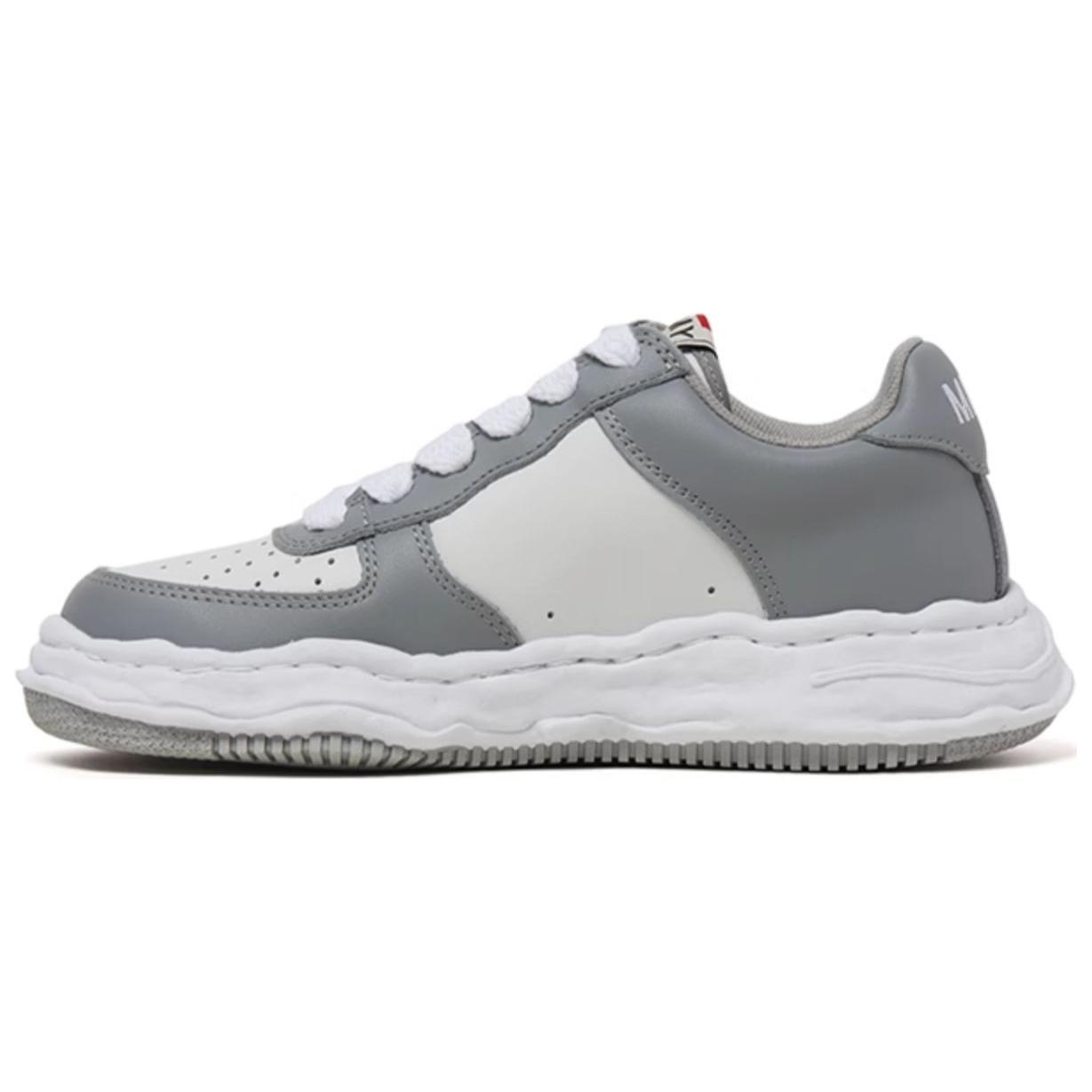 MIHARA YASUHIRO Wayne Cow Leather Low top Skateboard Shoes Unisex Gray