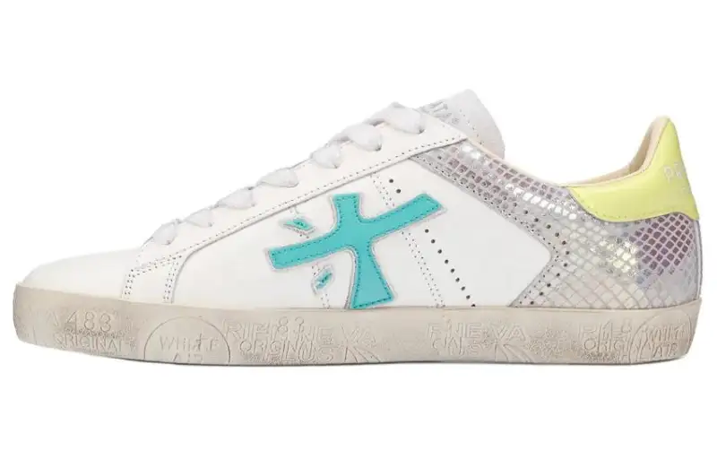 PREMIATA Low top Skateboard Shoes Women's White Pink Blue