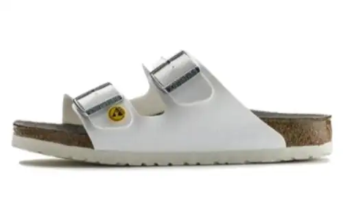 Birkenstock Arizona Antibacterial Quick Dry Antibacterial Quick Dry Slide Slippers Unisex White Regular